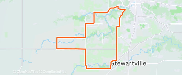 Route map for Sunday Morning Ride