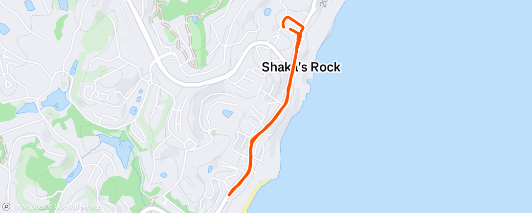 Map of the activity, Afternoon Run