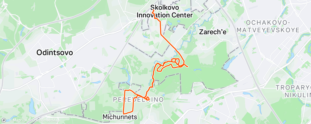 Map of the activity, Кросс 20 км