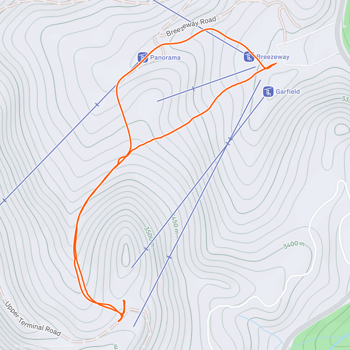 Map of the activity, Cold (Full) Moon Patrol ski club 🌕🥶🤣🙌 Day 3 🎿⛷️
