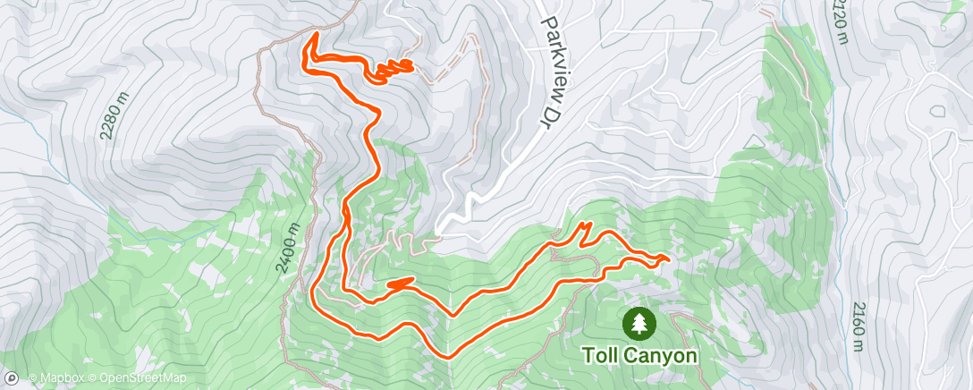 Map of the activity, Summit Park Saturday