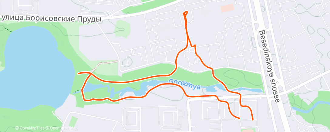 Map of the activity, Дневная прогулка