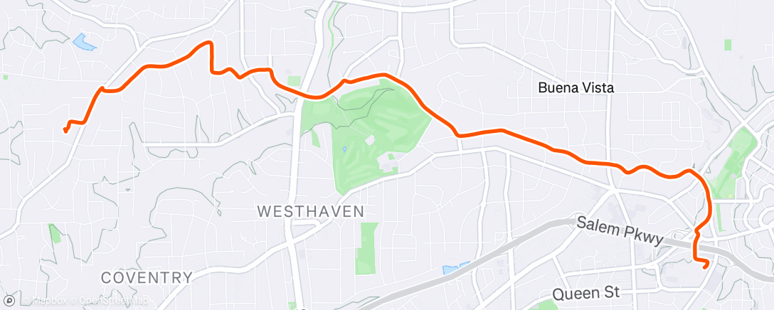 Map of the activity, Evening Ride