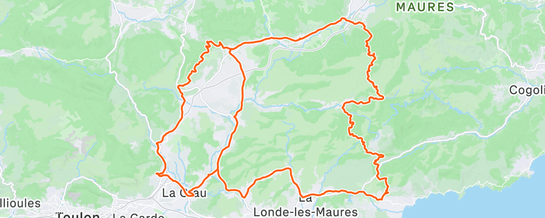 Map of the activity, Sortie vélo le matin