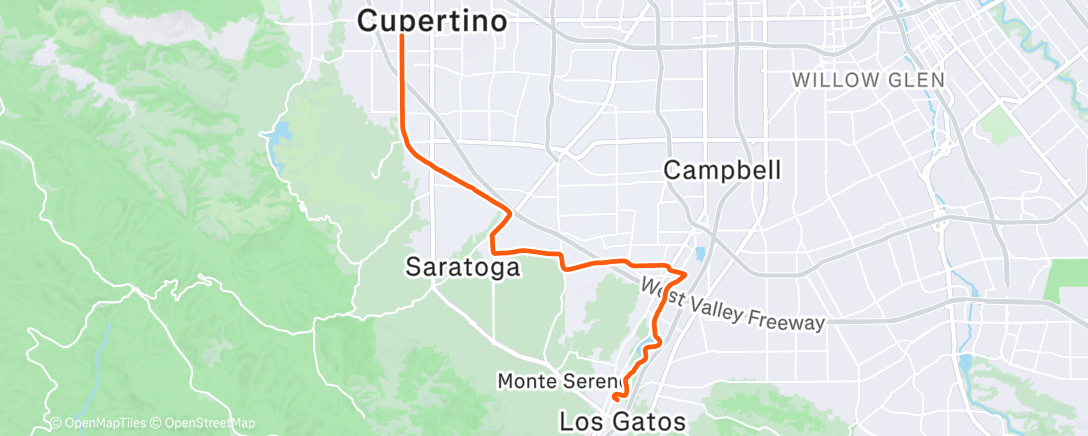 Map of the activity, Lunch Gravel Ride