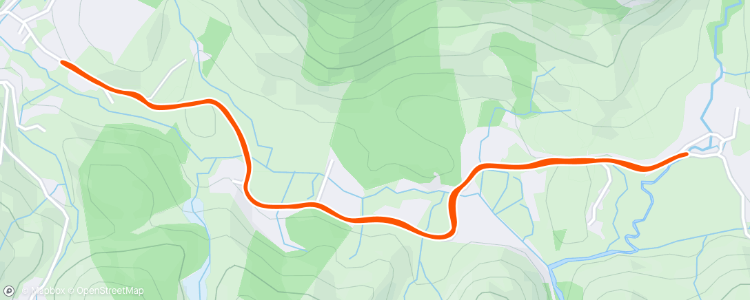 Map of the activity, Afternoon Run