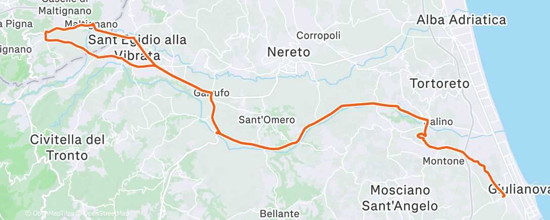 Map of the activity, Sgambata senza fretta 🐌