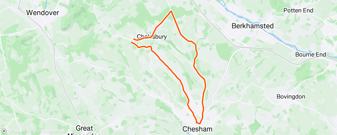 Map of the activity, Afternoon Ride