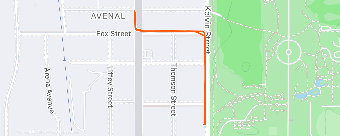 Map of the activity, Morning Walk