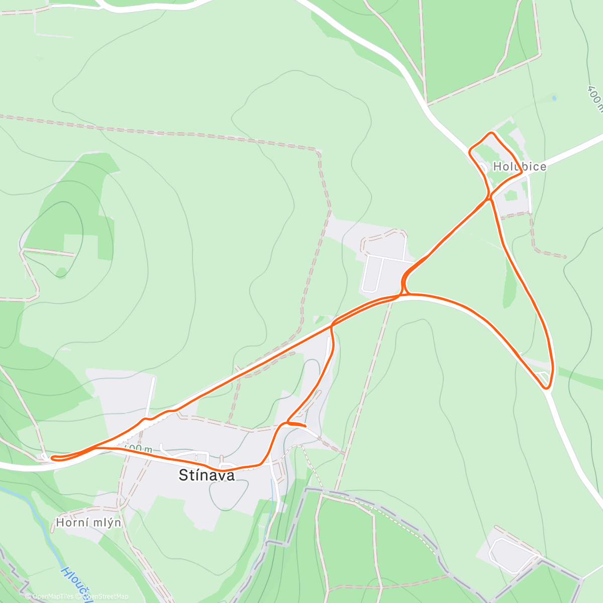 Map of the activity, Rychlovka mezi 🥔🥬