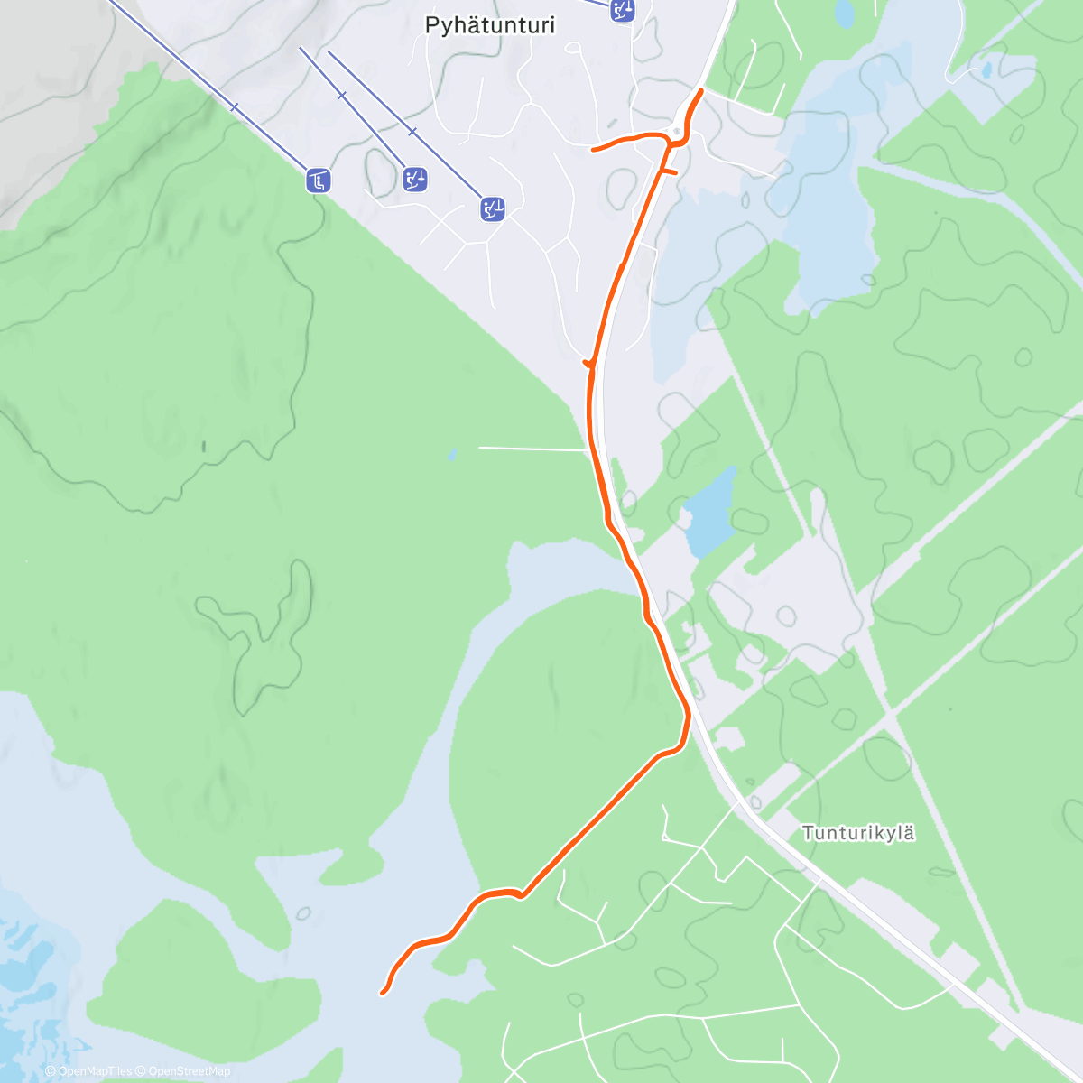 Map of the activity, Arctic run pour découvrir les sentiers