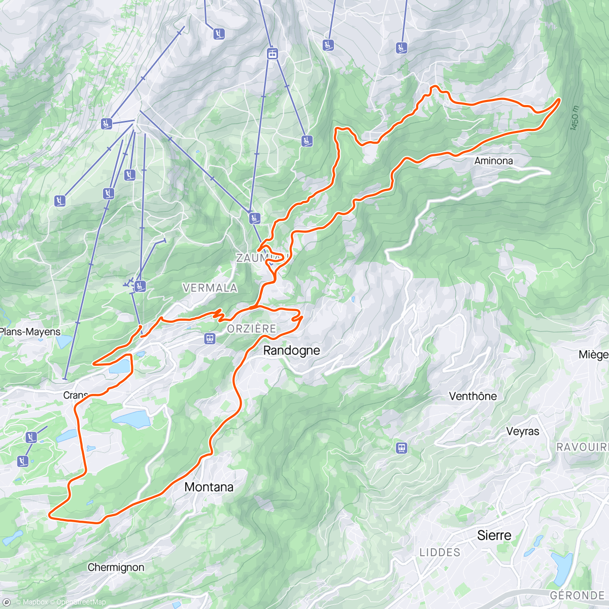 Map of the activity, Test gravel
