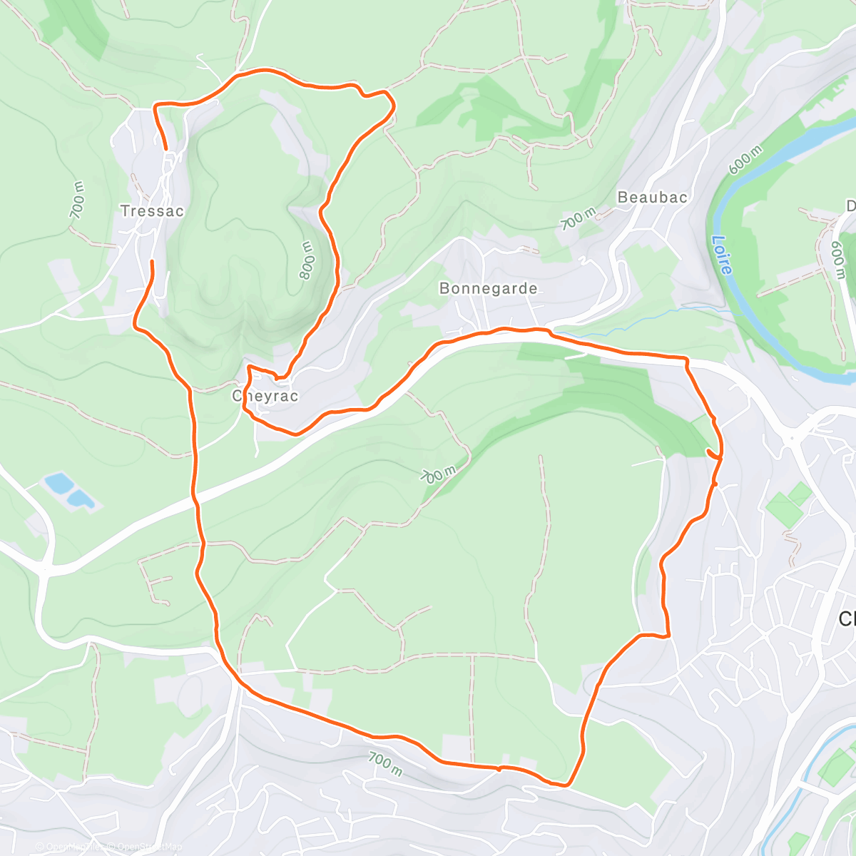Map of the activity, Rando autour du Puy