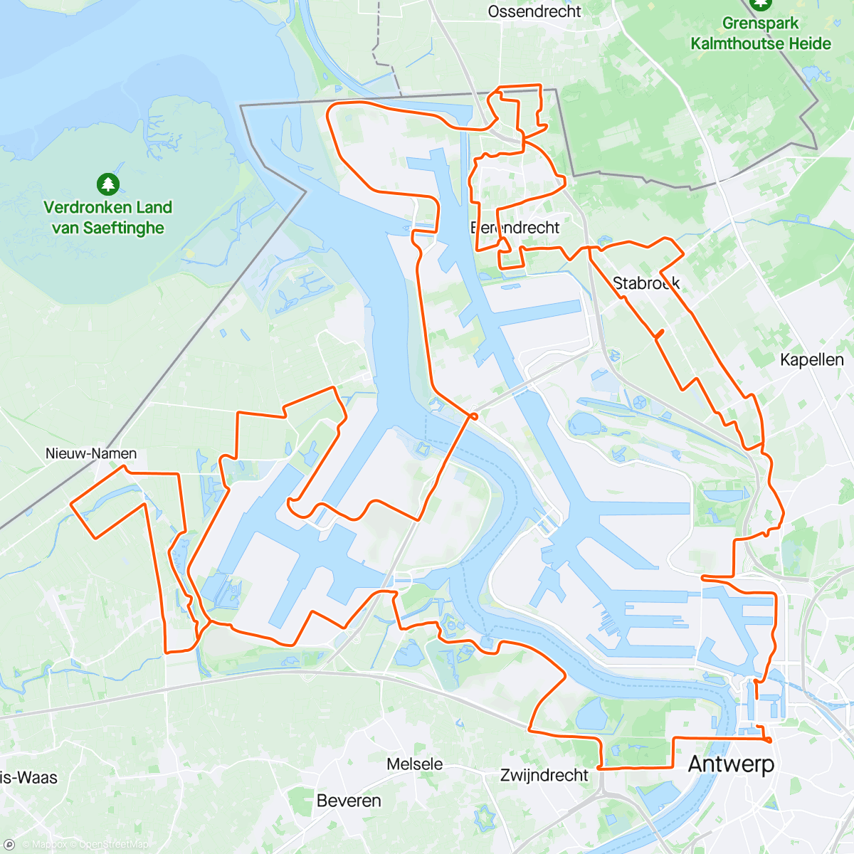 Map of the activity, Antwerp port epic 35th
