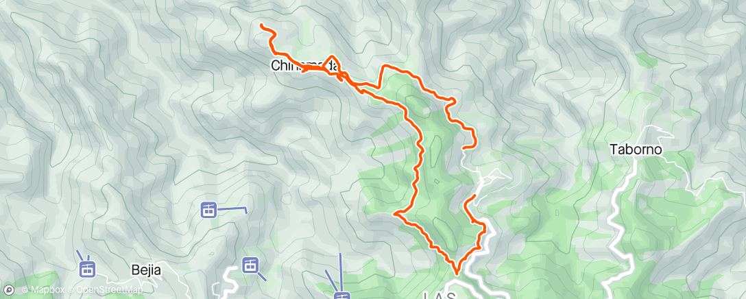Map of the activity, Chinamada - Teneriffa