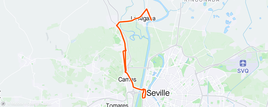 Map of the activity, Sevilla La Algaba Sevilla