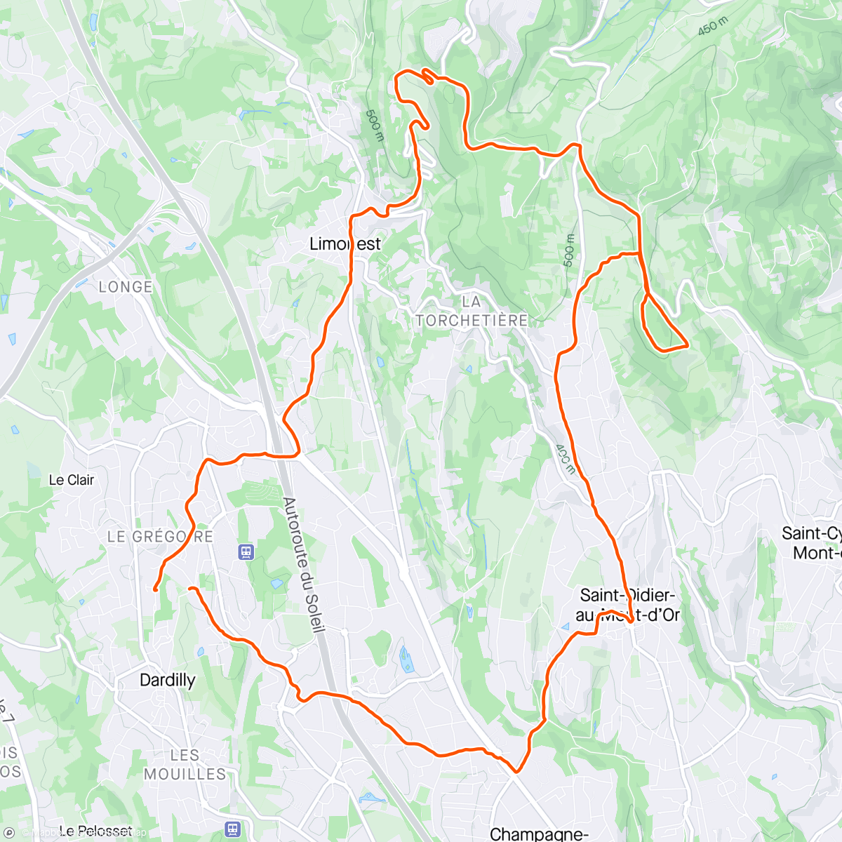 Map of the activity, Les 3 monts ⛰️