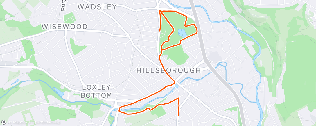 Map of the activity, Morning Run