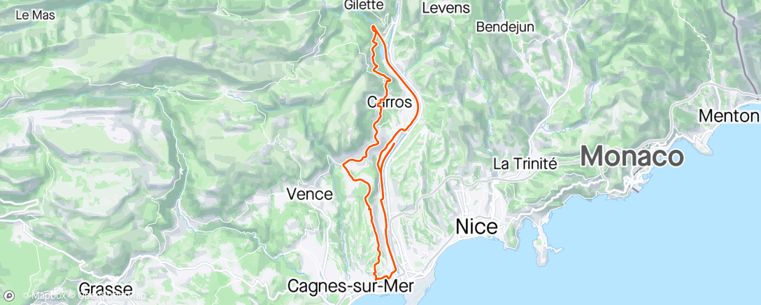 Map of the activity, Reprise vélo post-PRP