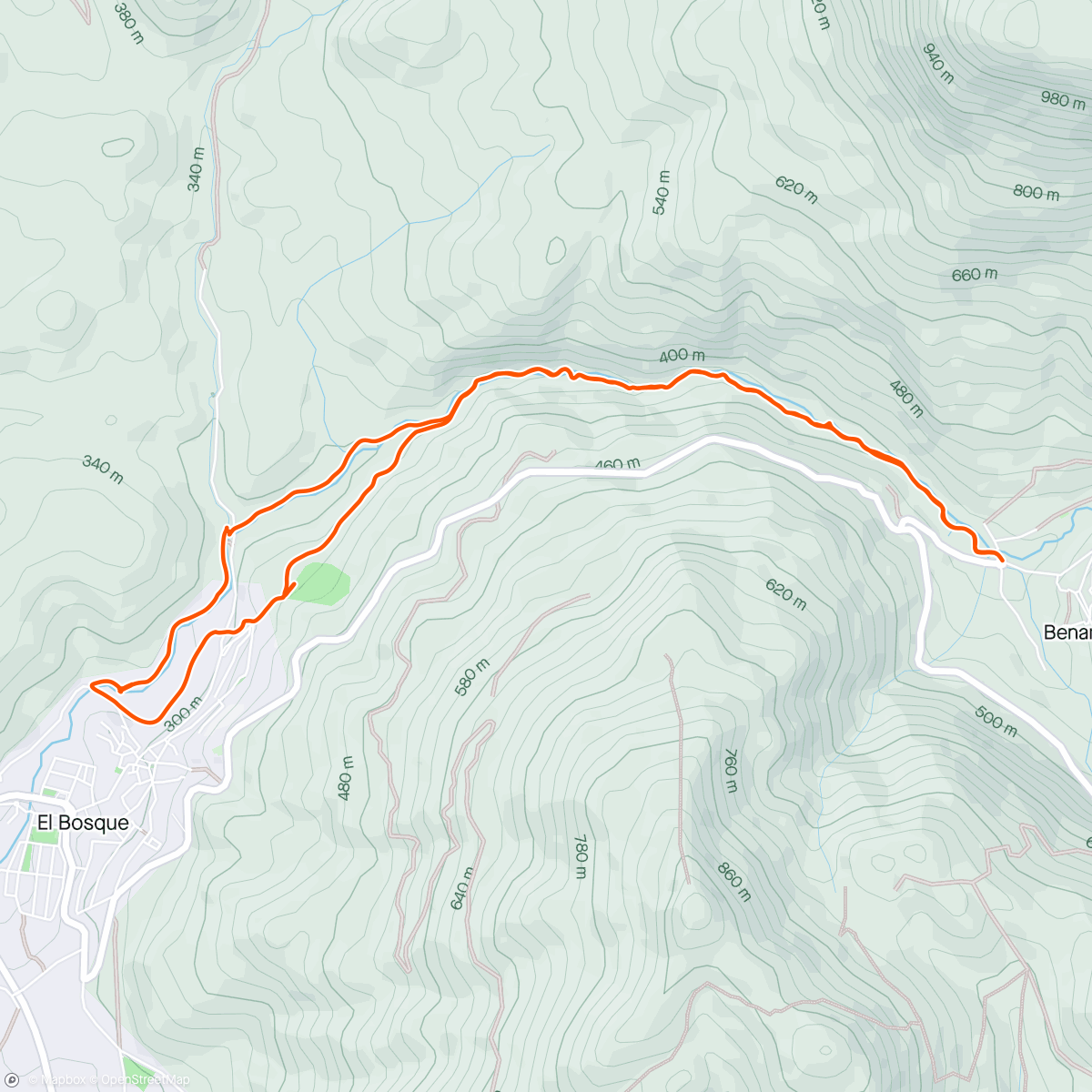 Mapa de la actividad, Sendero Río Majaceite, Grazalema Hike