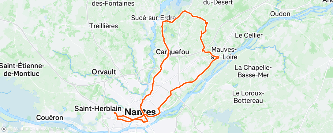 Map of the activity, N-Peloton