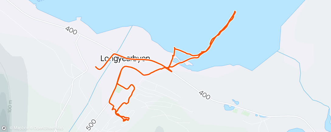 Map of the activity, Longyearbyne Hike