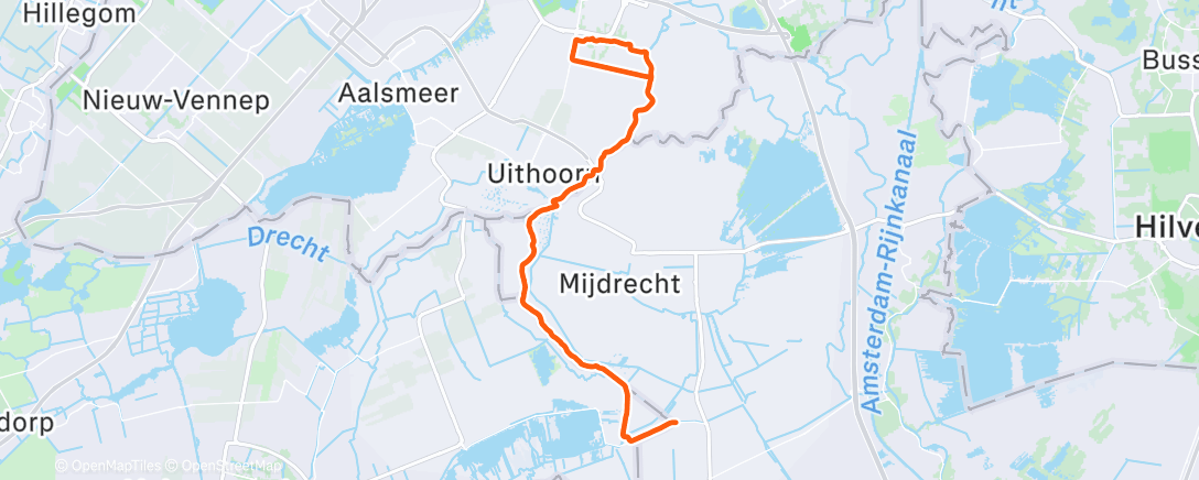 Map of the activity, Afternoon Ride
