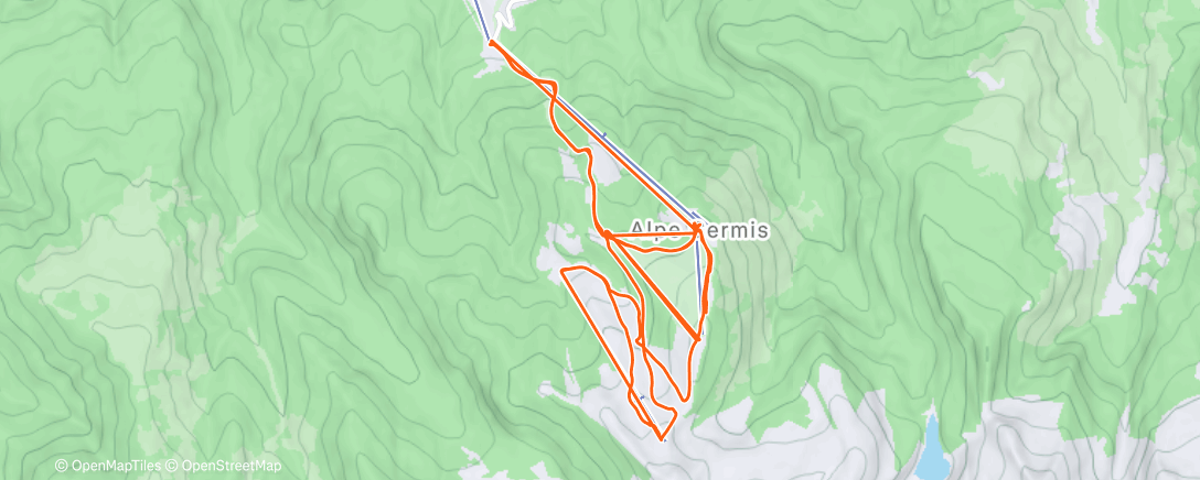 Map of the activity, Sessione di sci alpino mattutina
