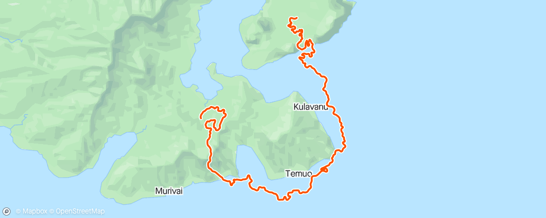 Карта физической активности (Zwift - The Long Ride in Watopia)