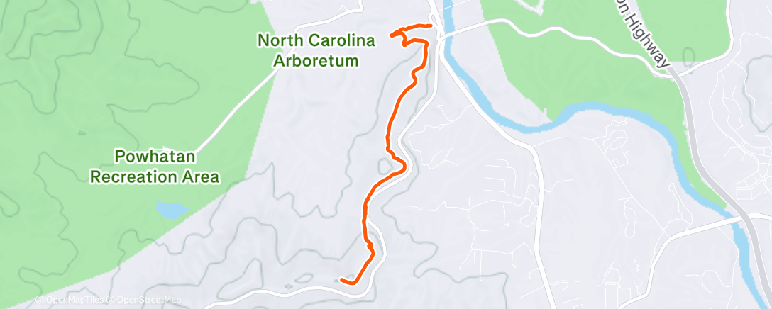 Map of the activity, Shut in hike