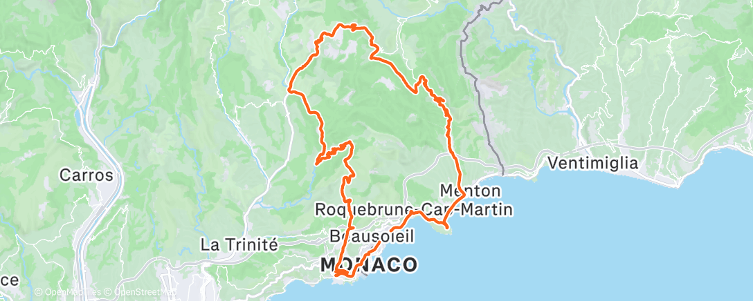 Map of the activity, Morning Ride