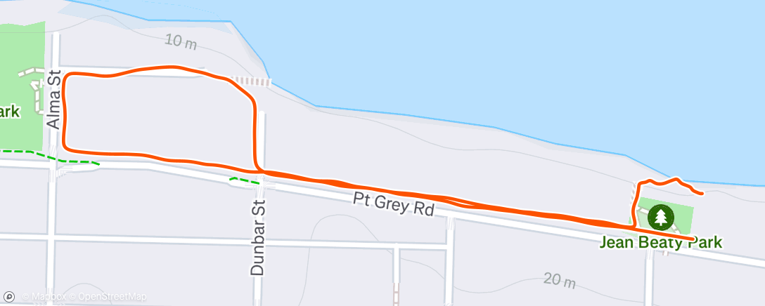Map of the activity, Morning Walk