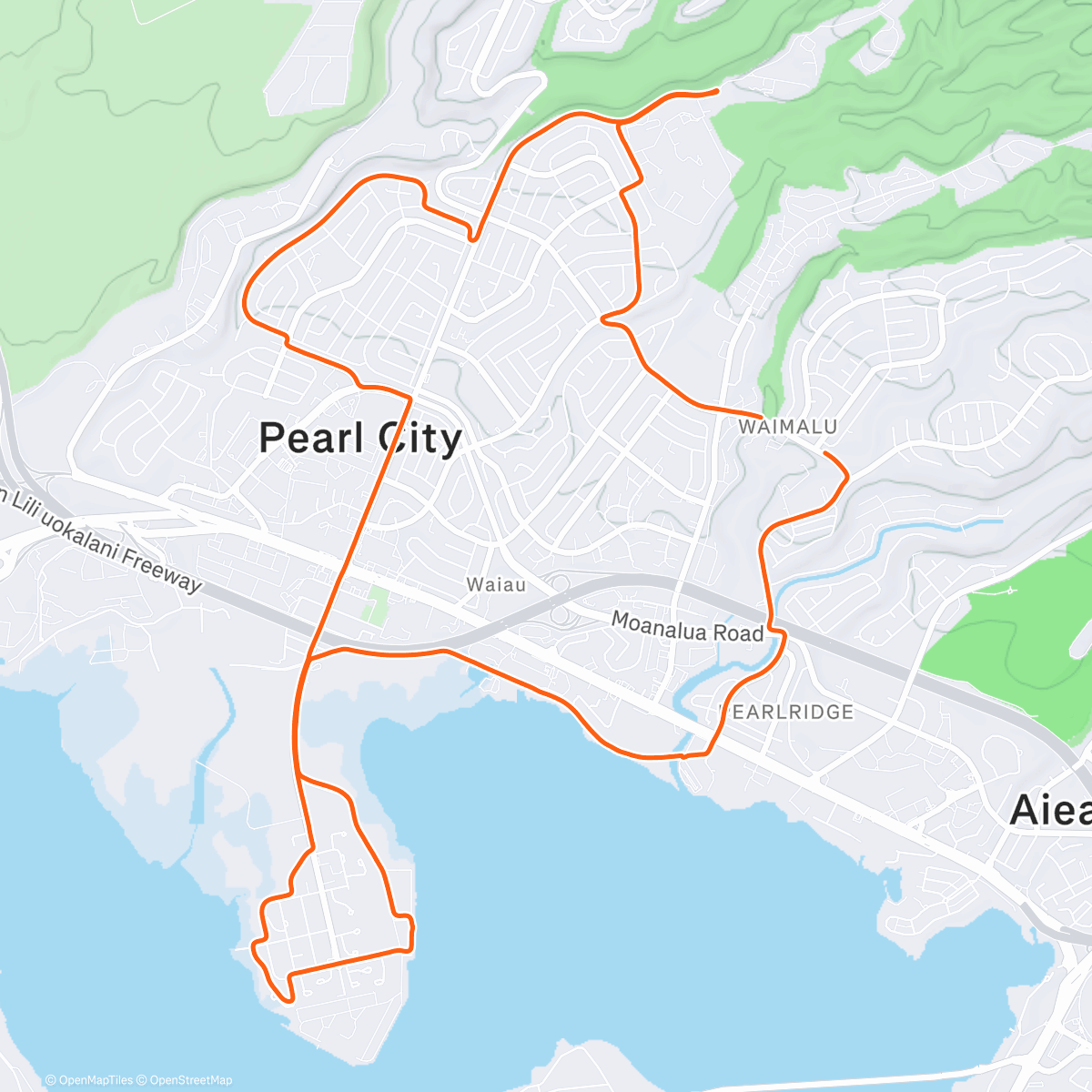 Map of the activity, Lunch Ride