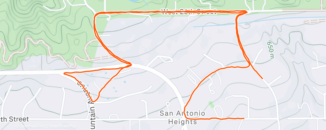 Map of the activity, Night walking