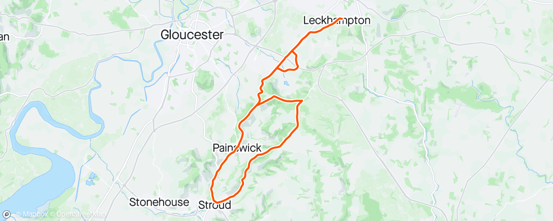 Map of the activity, Slad Valley