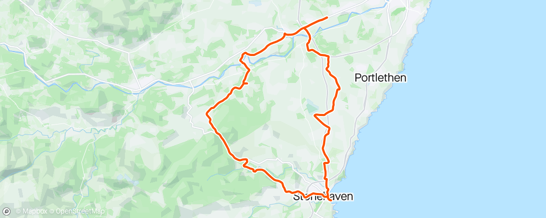 Mapa de la actividad, Gravel bike cruise to seaside with H