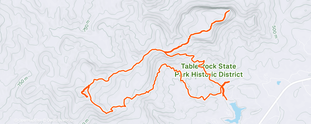 Map of the activity, Morning Trail Run
