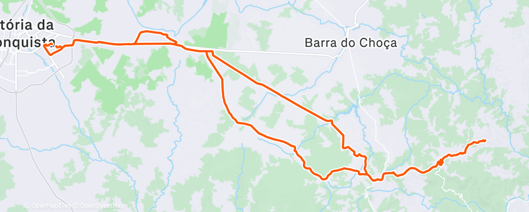 Map of the activity, Pedalada em mountain bike elétrica na hora do almoço