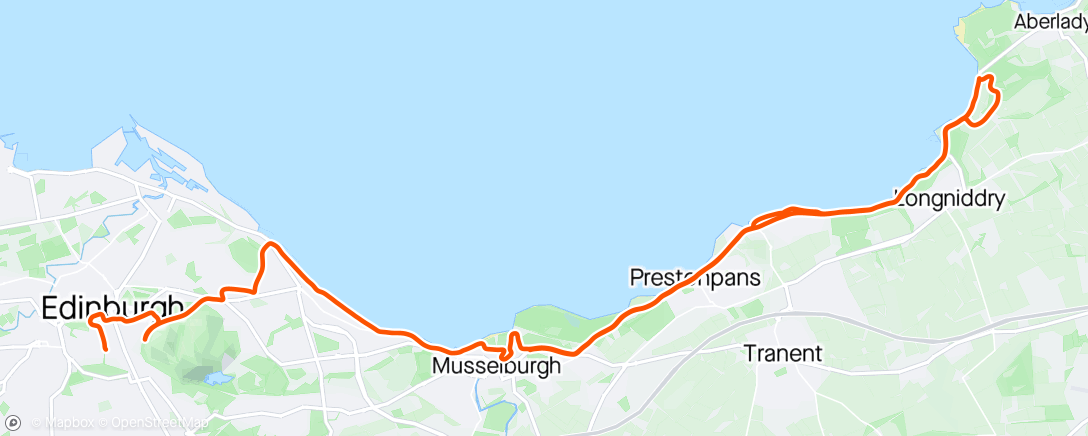 Mapa de la actividad, Edinburgh Marathon