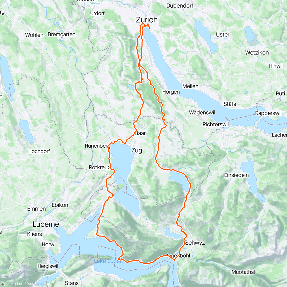 Map of the activity, Birthday Zürich Ride. 🥳