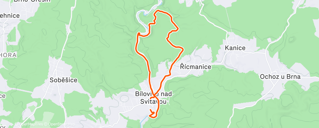 Map of the activity, Lunch Run