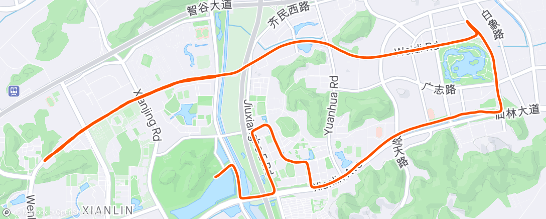 Mappa dell'attività 晨间跑步