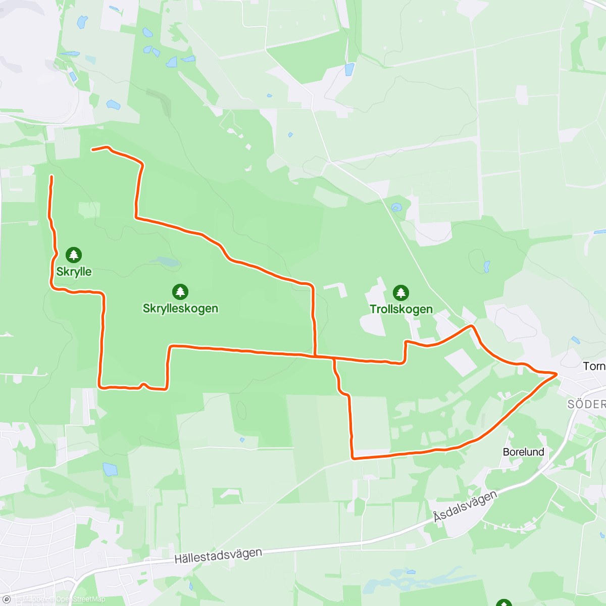 Map of the activity, Skrylle