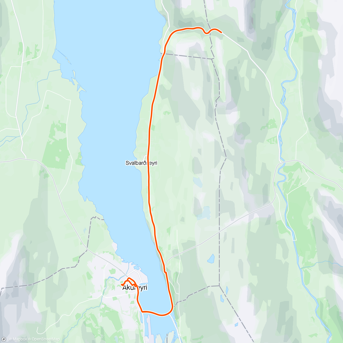 Map of the activity, Recoverytúr Stebba