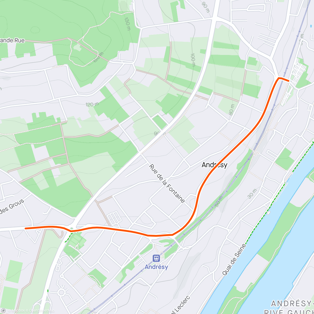 Map of the activity, 2 Run
