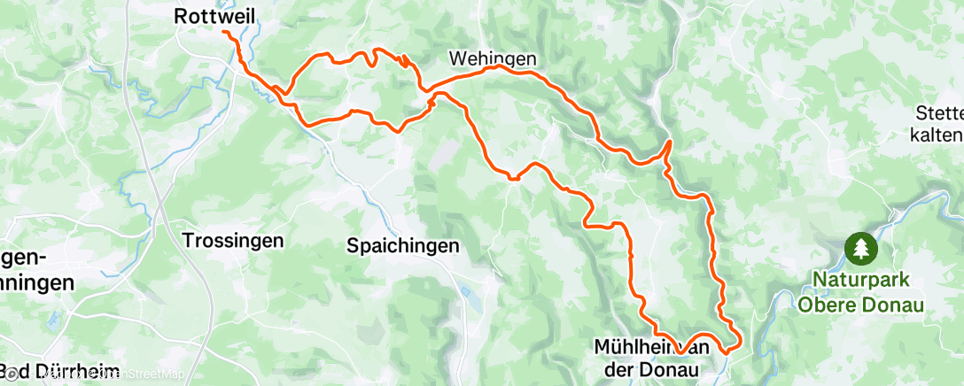 Map of the activity, Fahrt am Morgen