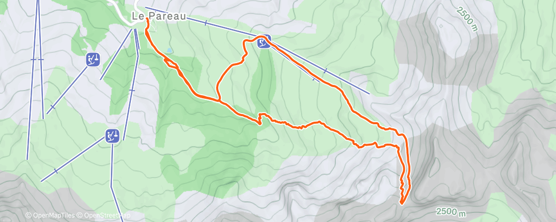 Map of the activity, Col  Julien