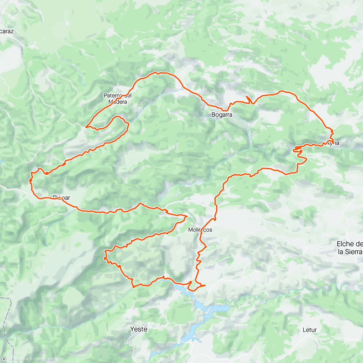 Map of the activity, GF Sierra de Albacete 2024