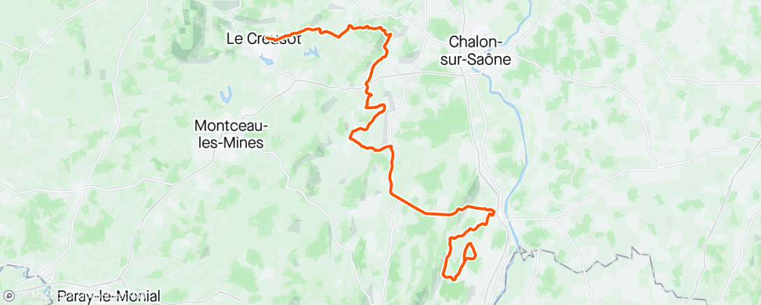 Map of the activity, Tour du Saône et loire