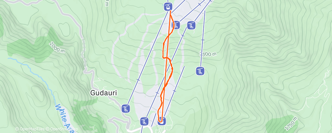 Карта физической активности (Afternoon Snowboard)